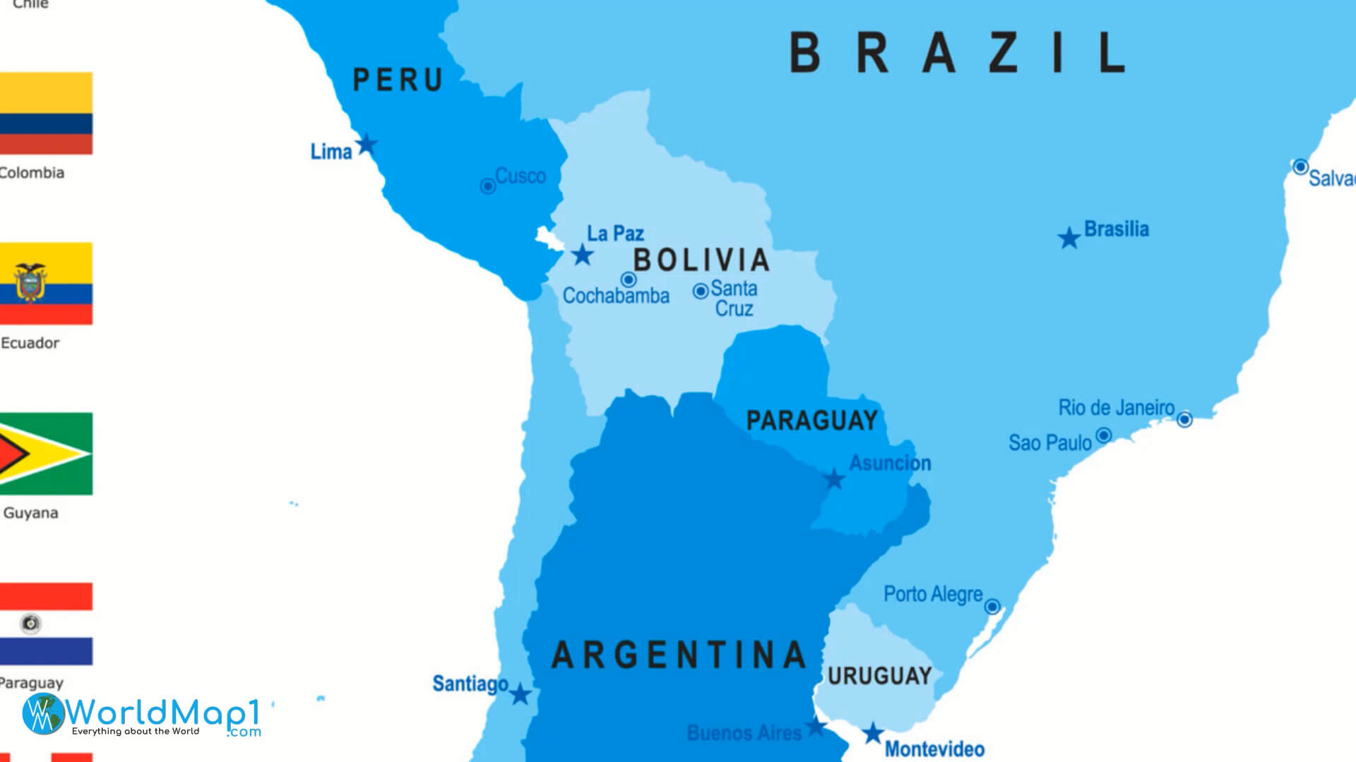 South America and Argentina Map